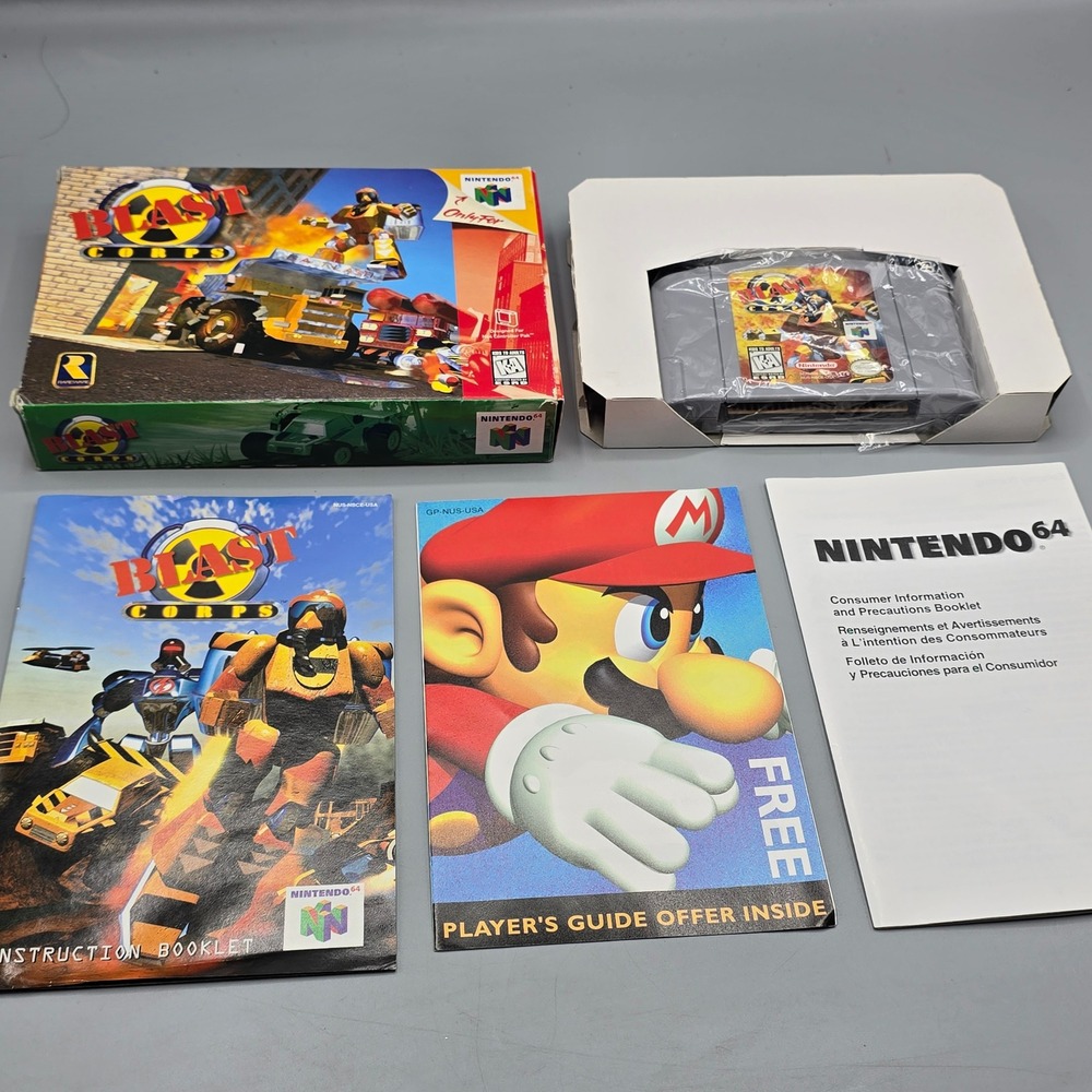 Blast Corps Nintendo 64 N64 Game CIB Complete With Manual Box Manual Rare OEM